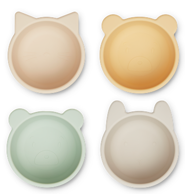 Liewood - Malene silicone bowl (4stk.) - Apple blossom multi mix